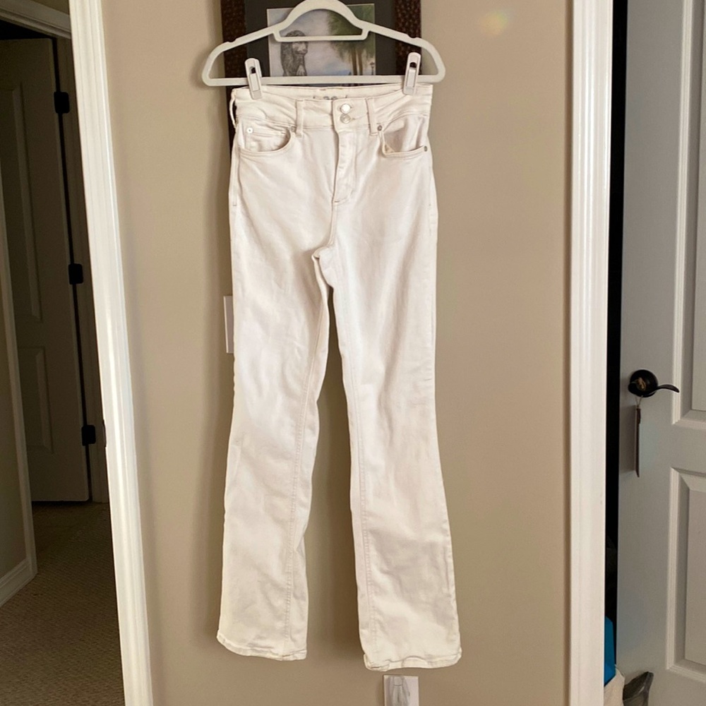 Free People high-rise white denim jeans